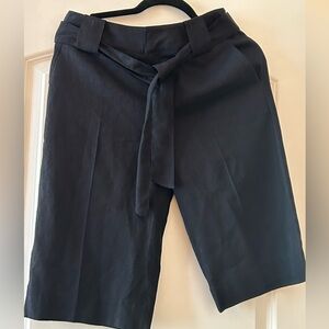 Andre Oliver Black Linen mix Women's Bermudas shorts Sz 4
